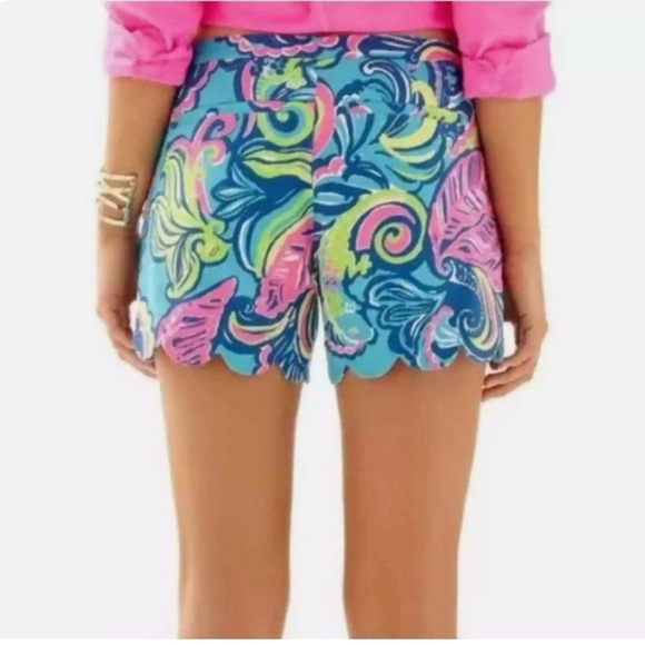 🩷🩵Lilly Pulitzer Toucan Play Colorful Magnolia Scallop Shorts Size 2-EUC🩷🩵 - Picture 2 of 14